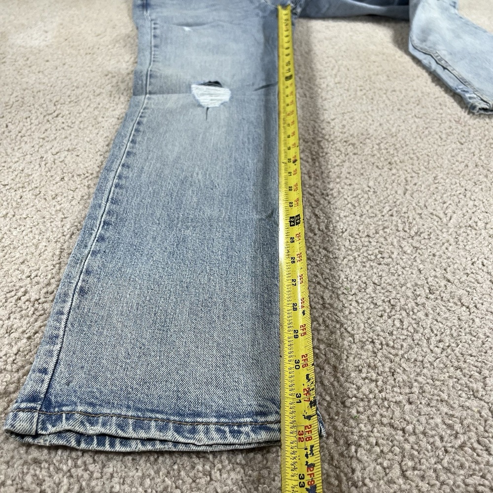 Levis 511 Slim Fit Distressed Blue Jeans Mens 30x32 True Fit 32x32 Light Wash - Picture 7 of 15